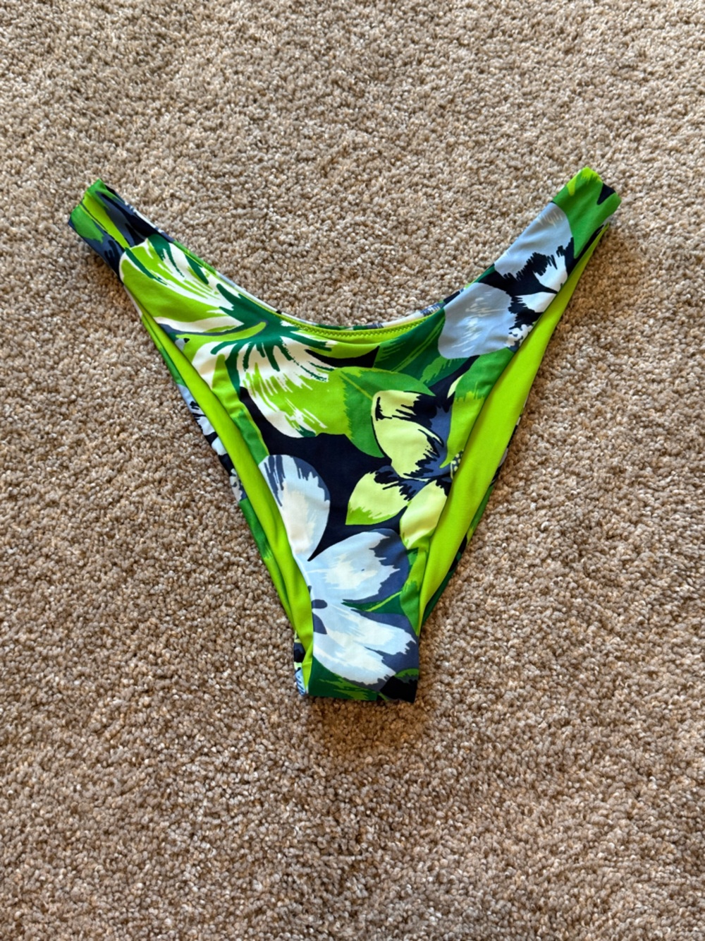 Aerie Tropical Floral High Cut Cheekier bikini bottom